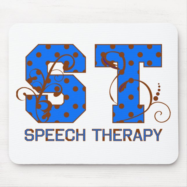 Mousepad Azul e bolinhas de Brown (Frente)