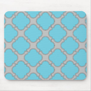 Mousepad Azul e cinza de Quatrefoil