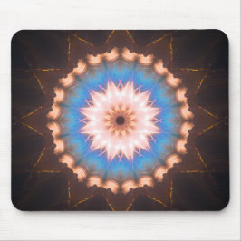 Mousepad Azul e mandala Estrela-Dada forma ouro