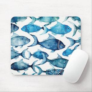 Mousepad Azul e Marinho Mesa Costeira do Oceano