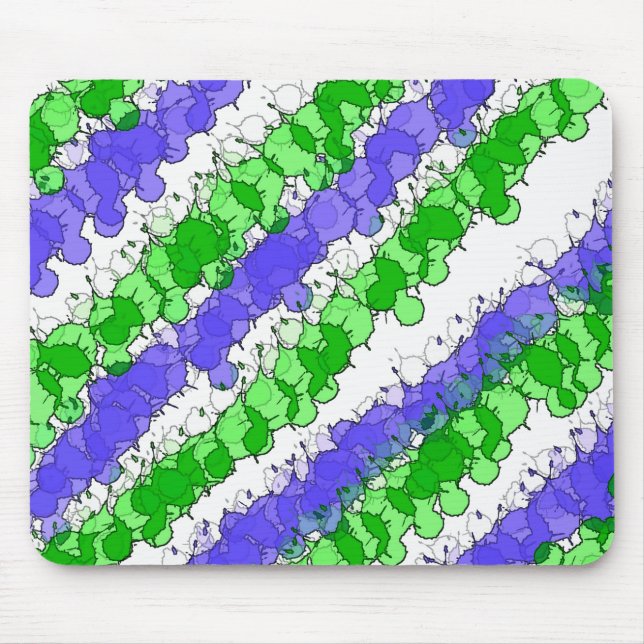 Mousepad Azul e verde - estripado (Frente)