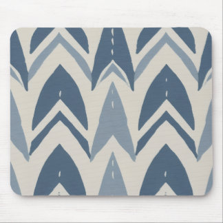 Mousepad Azul empoeirado Batik Parang Chevron Geométrico Co