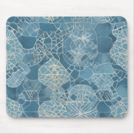 Mousepad Azul Empoeirado Treliça Abstrata