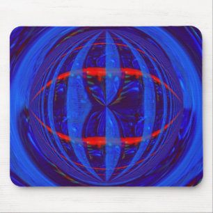 Mousepad azul escuro da esfera (horizontal)