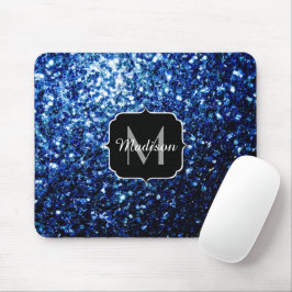 Mousepad Azul Escuro profundo brilhante falso brilho brilho