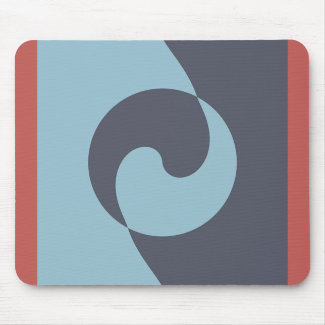 Mousepad Azul Harmonia sobre Vermelho (Frente)