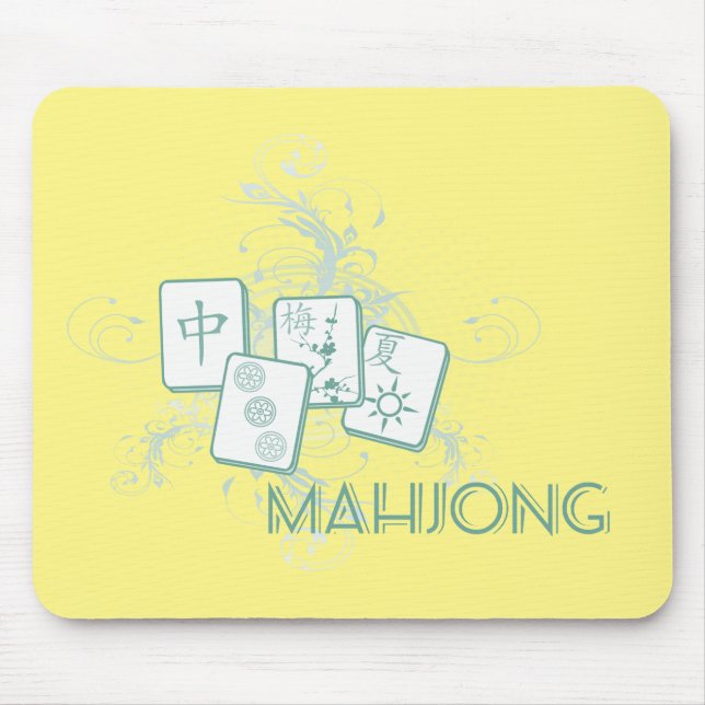 Mousepad azul mahjong (Frente)