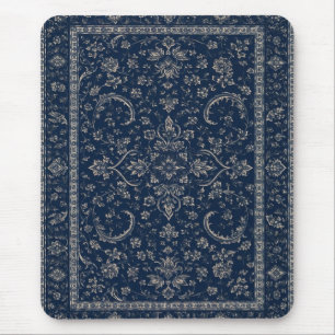 Mousepad Azul Marinho Floral Persa