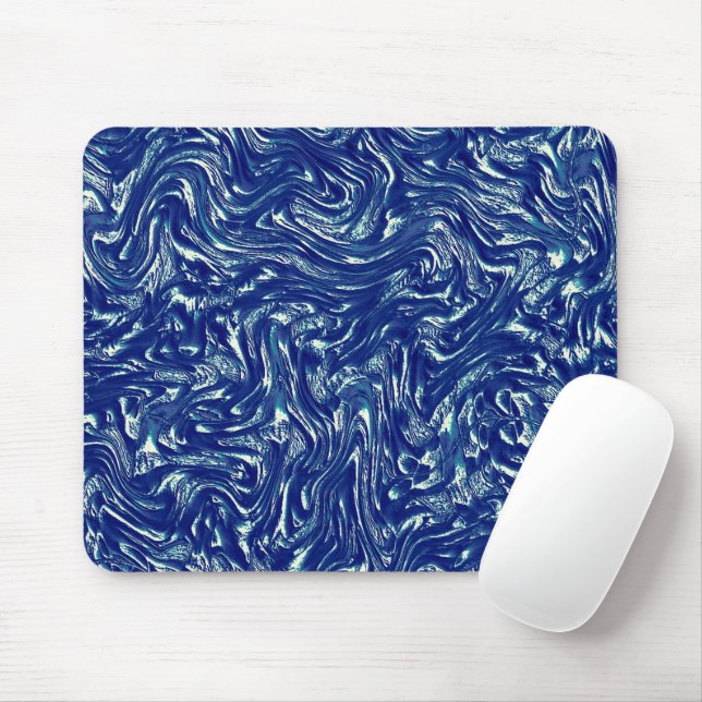 Mousepad Azul metálico de grãos texturizados (Com mouse)