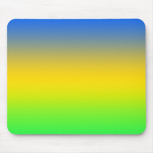 Mousepad Azul neon, amarelo, gradiente verde, ombre. (Frente)