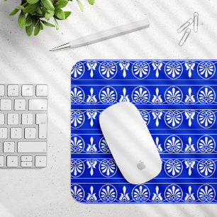 Mousepad Azul-padrão mediterrânico grego árabe