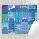 Mousepad Azul Paris<br><div class="desc">Pintura baseada em Paris na primavera, perfeita para os francófilos e para aqueles que amam a viagem para a França. Arte original de Nic Squirrell.</div>
