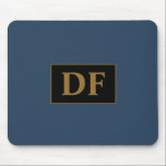 Mousepad Azul Personalizado Com Pad De Rato Inicial Dourado<br><div class="desc">Este mouse pad tem um design azul com iniciais douradas,  adicionando estilo e personalização à sua mesa. Personalize-o com as suas iniciais ou com as de outra pessoa,  fazer-o de um presente ponderado ou de uma adição significativa ao seu próprio espaço de trabalho.</div>