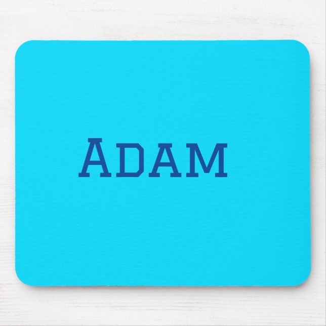 Mousepad Azul roxo adicionar nome texto de volta à mensagem (Frente)