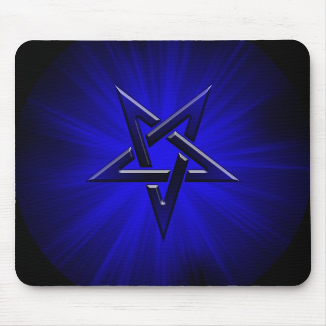 Mousepad Azul sinistro Pentagram invertido (Frente)