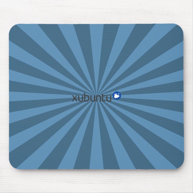 Mousepad Azul StarBurst de Xubuntu Linux (Frente)
