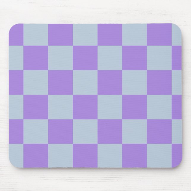 Mousepad Azul suave e Lavanda verificados (Frente)
