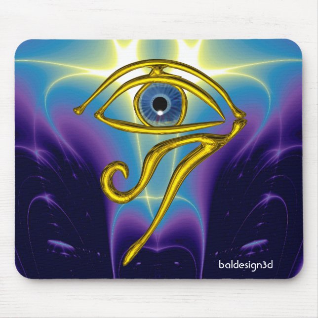 MOUSEPAD AZUL TALISMAN/OLHOS DE HORO DOURADO (Frente)