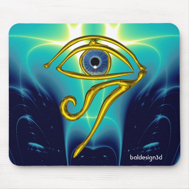 MOUSEPAD AZUL TALISMAN/OLHOS DE HORO DOURADO (Frente)