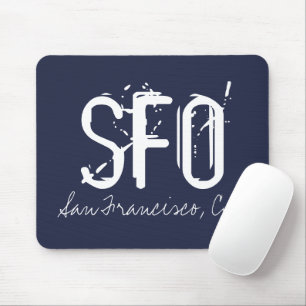Mousepad Azul Tipografia SFO São Francisco