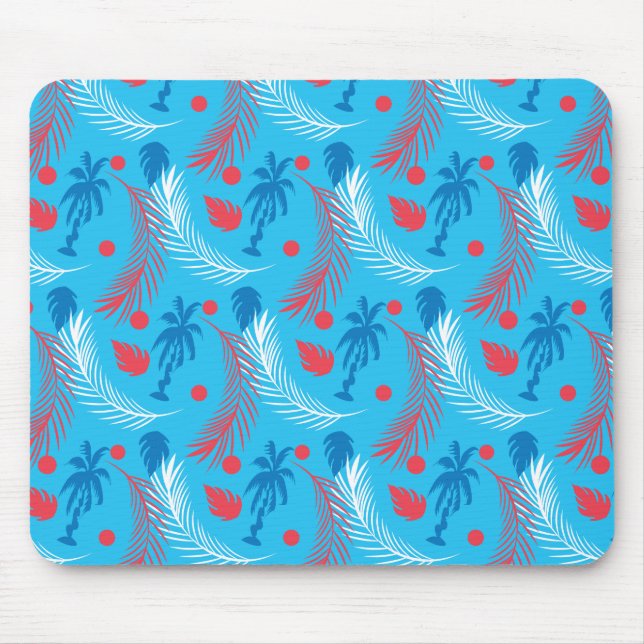 Mousepad Azul Vermelho Patriótico Tropical do Mouse (Frente)