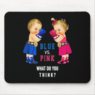 Mousepad Azul Vs Rosa Boxing Bebês Sexo Revela S