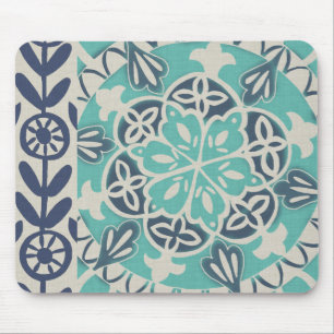 Mousepad Azulejo Batik Azul I