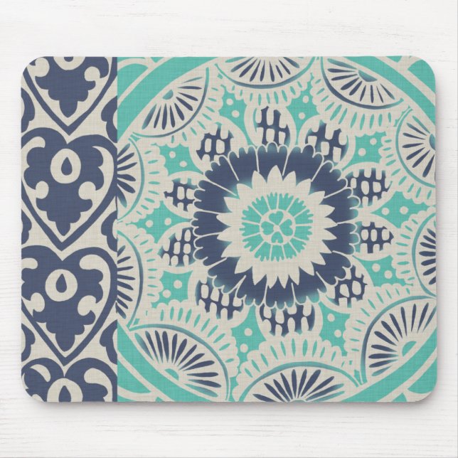 Mousepad Azulejo Batik Azul III (Frente)