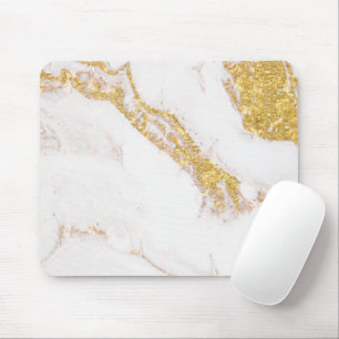 Mousepad Azulejo cerâmico de ouro branco com brilho