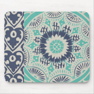 Mousepad Azulejo de Batik Azul III