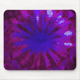 Mousepad Azulejo de mosaico em Blues e Purples