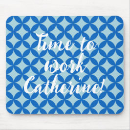 Mousepad Azulejo de Verão com círculos de azure em azul-beb