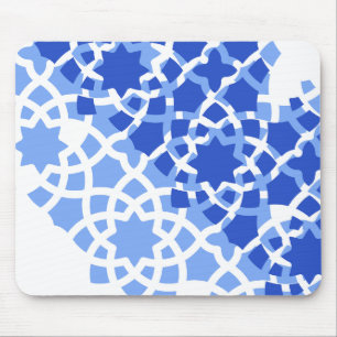 Mousepad Azulejo marroquino azul de praia
