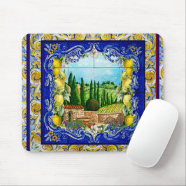 Mousepad azulejos azuis Majolica italianos