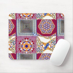 Mousepad Azulejos Azulejos geométricos com torção CG