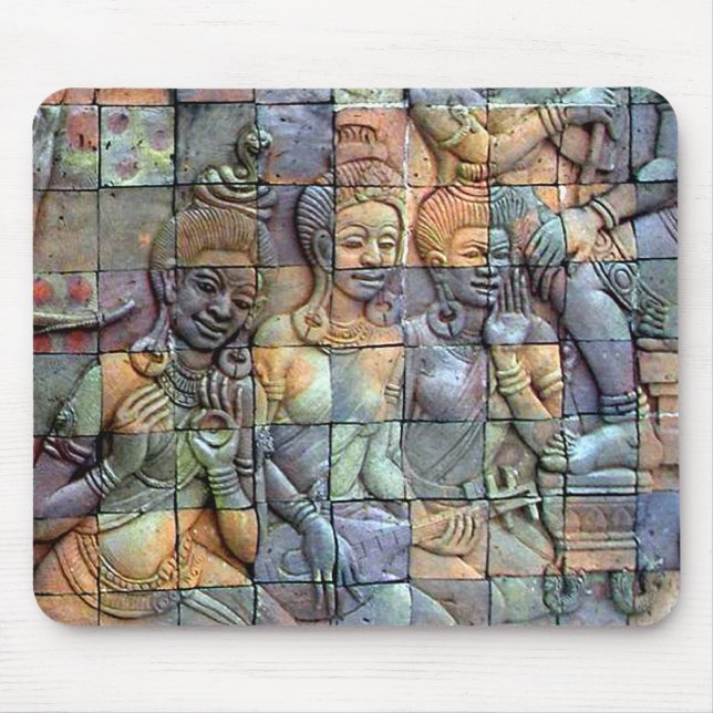 Mousepad Azulejos cinzelados Chedi de Doi Inthanon (Frente)