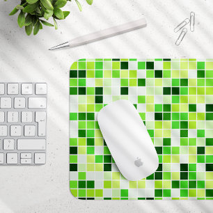 Mousepad Azulejos de Piscina, Azulejos Mosaico Verde, Padrã