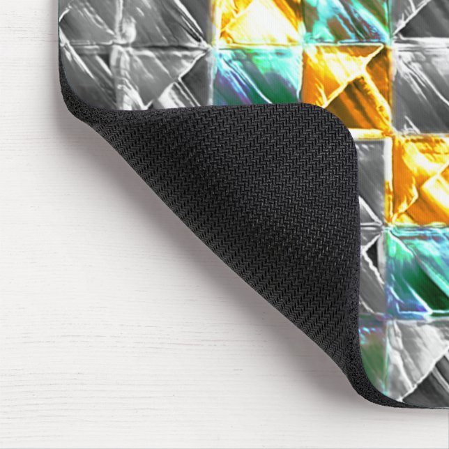 Mousepad Azulejos de visores, ouros e prata ou manchados (Canto)