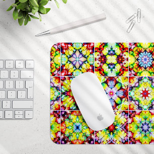 Mousepad Azulejos do Mediterrâneo, Azulejos de Tinta Álcool