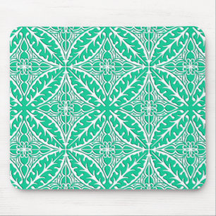 Mousepad Azulejos marroquinos - turquesa e branco