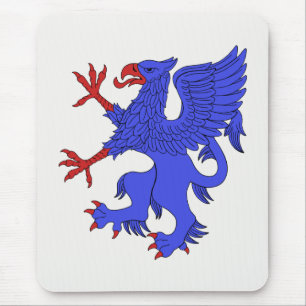 Mousepad Azure Rampant Griffin