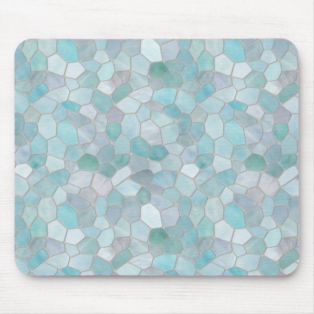 Mousepad Azure Verdigris Mosaico (Frente)