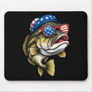 Mousepad B Fish 4 De Julho Americano Bandeira Patriótica Fi