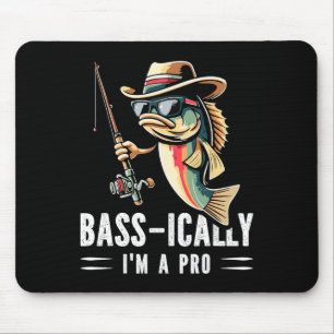 Mousepad B-IC Sou Um Pró Engraçado Pesca Sobrevive A Peixes