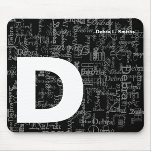 Mousepad b&w personalizado conhecida e de caixa da letra