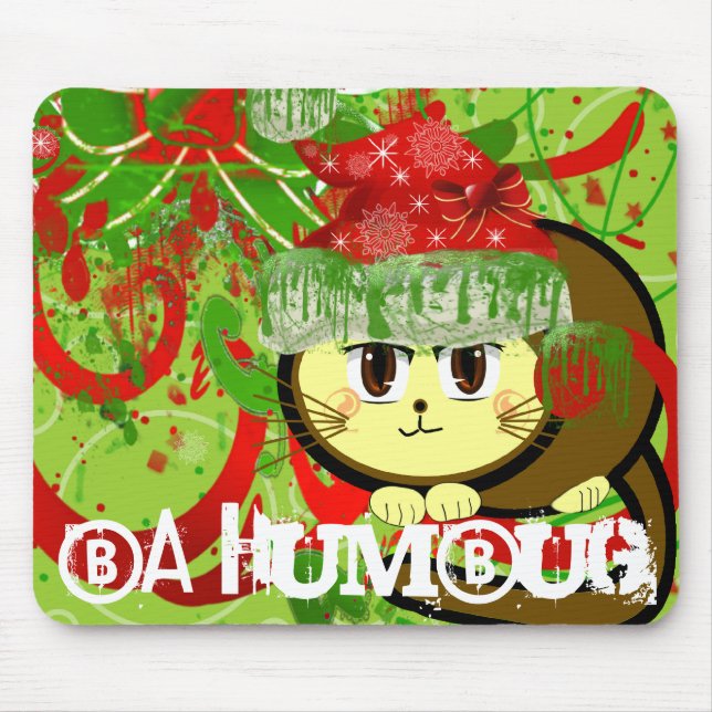 Mousepad Ba Humbug Cat - Personalizado (Frente)