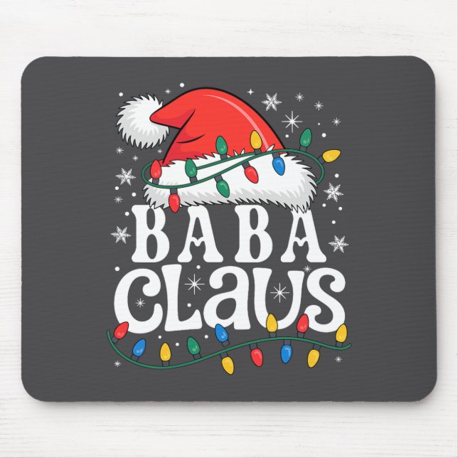 Mousepad Baba Claus Funny Xmas Christmas Grandma Holiday St (Frente)