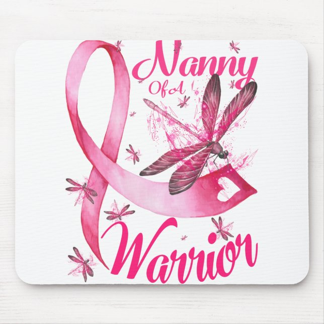 Mousepad Babá De Um Cancer Da Mama Dragonfly De Guerreiro (Frente)