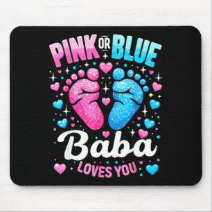 Mousepad Baba rosa ou azul ama revelação do sexo do bebê sh
