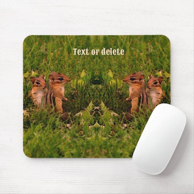 Mousepad Baby Chipmunks Animal Art Personalizado (Com mouse)